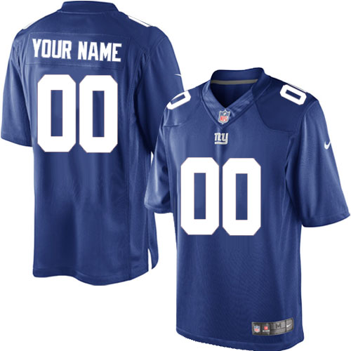 Men's Limited Nike Jersey Royal Blue Home - Customized NFL New York Giants